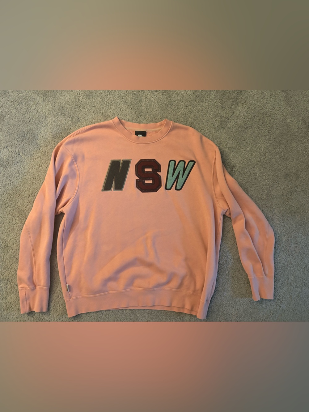 Nike Peach/Pink NSW Applique Crewneck Sweatshirt